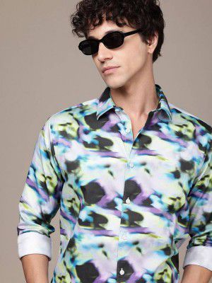 French Connection Men Slim Fit Printed Casual Shirt