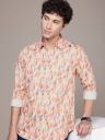 French Connection Men Slim Fit Printed Casual Shirt...
