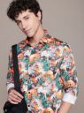 French Connection Men Slim Fit Printed Casual Shirt...