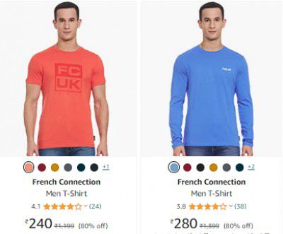 French Connection Men T-Shirt Upto 80% Off