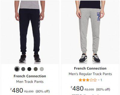 French Connection Men's Track Pants Flat 80% Off