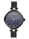 French Connection Sheen Blue Shimmer Round Analog Watch with Black Mesh Strap for Women - FCP45BM...