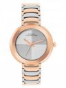 French Connection Silver-Grey Two- Tone Round Dial Analog Watch for Women- FCN0109RTM...