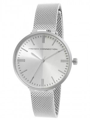 French Connection Stainless Steel Analog Silver Dial Women's Watch-Fcs002A