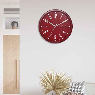 French Connection Stylish Analog Wall Clock for Home - Size: 12 Inches - FCWC03-B