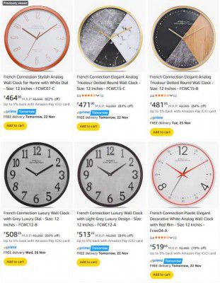 French Connection Wall Clock Starts At Rs 464