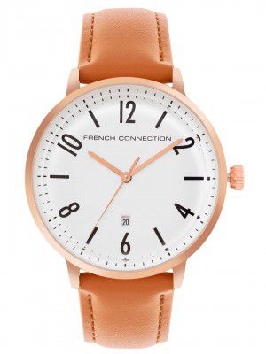 French Connection White Dial Color Watch for Women - FC155BR-W
