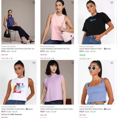 Upto 76% OFF ON French Connection Women's Clothing
