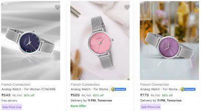 French Connection Women Wrist Watches Upto 90% Off