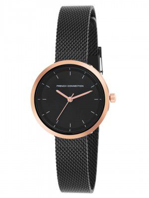 French Connection Women's Analog Watch Black Strap -FCN00036F