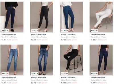 French Connection Women's Jeans @ ₹499 | Upto 80% Off