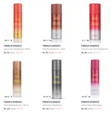 Myntra : Up to 62% OFF - French Essence Deodorants | Starts At Rs.42