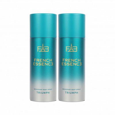 French Essence Triumph Body Spray for Men | Strong Perfume Deo for Men | 150ml Each - Pack of 2