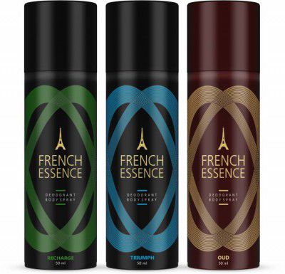 FRENCH ESSENCE Unisex Deo (150 ml, Pack of 3)