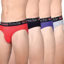 Frenchie Casuals 4000 Men's Cotton Briefs, Soild Underwear for Men with Ultrasoft Waistband - Pack of 4(S)...
