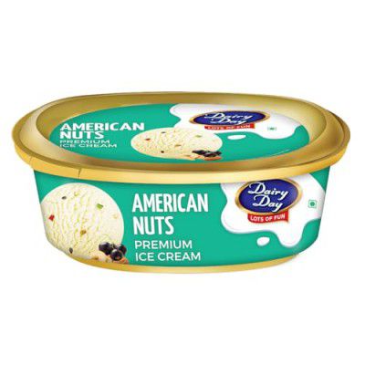 [ Fresh Mumbai ] Dairy Day American Nuts Premium Ice Cream Tub 500ml