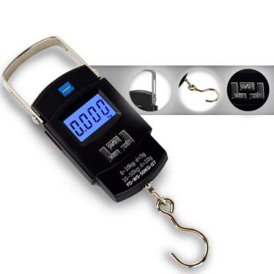 FreshDcart Heavy Duty Portable Hook Weighing Machine Digital Type Manual Weight M/c 10 Kg-50Kg Temp Scale for Home, Kitchen, Traveling ( Black, FDC-990 )