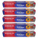 Freshee 20m Aluminium Silver Kitchen Foil Roll Paper Pack of 5|11 Micron Thick...