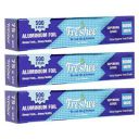 Freshee Aluminium Foil for Wrapping Food 22mtrs Silver Foil Roll Disposable Foil for Food Parcel 66000sqcm, Pack of 3...