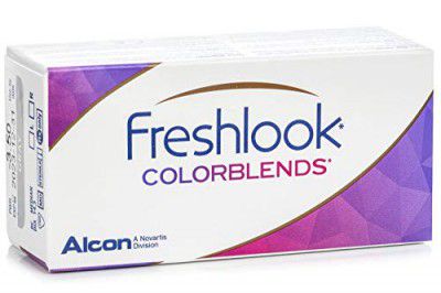 Freshlook Colorblends Contact Lens with Lens Case & Solution - 2 Pieces (-7,Blue)