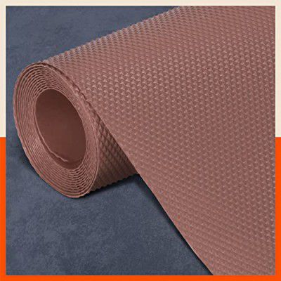 Fridge Roll by Bathla - 45cm x 300cm Roll for Kitchen, Drawer, Bathroom, Table, Fridge (VEGA, 380 GSM, Coffee Brown)
