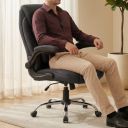 Frido 3D Posture Plus Ergonomic Chair | Adjustable Lumbar Support & 135° Recline | For Lumbar Pain & Posture Correction | Leather Chairs For Office Work, Home, Gaming | 150 kg Capacity (Premium Black)...