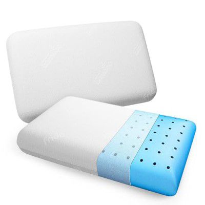 Frido Ultimate Deep Sleep Pillow | King Size 4 Inch Height | Orthopedic Grade Gel Memory Foam for Neck & Shoulder Pain Relief, Includes Bamboo Pillow Cover, Pack of 2, White