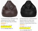 Friends Enterprises Leatherette XXXL Bean Bag with Fillers...