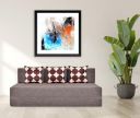Friends Fit Life 6X6 Comfort for All Sofa Cum Bed for 4 Person 4 Seater Double Fold Out Sofa Cum Bed with 3 Pillow Color -Jute Coffee...