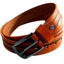 Friends International Mens Pure-Leather Belt Casual & Formal...