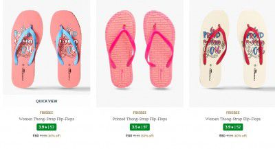 Frisbee Women Flip-Flops starting @ ₹80/-