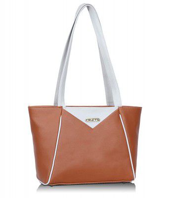 Fristo Tan and Grey women handbag