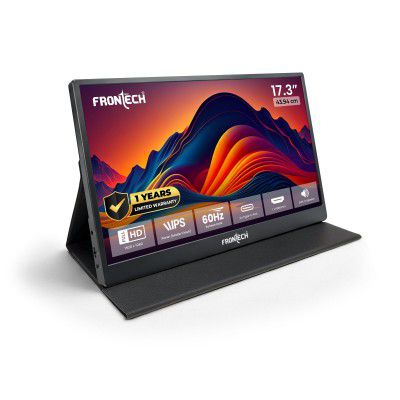 FRONTECH 17.3" Portable LED Monitor | Full HD 1920×1080 IPS Display (MON-0084)