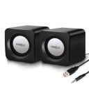FRONTECH 2.0 Multimedia Speakers with USB Power, AUX Connectivity & Volume Control (SPK-0002BLK)...