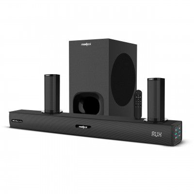 FRONTECH Arena SW-0261 300W 5.1 Soundbar with Wired Subwoofer (Dolby Digital, Deep Bass, HDMI ARC, Bluetooth, Optical, Remote, Black)