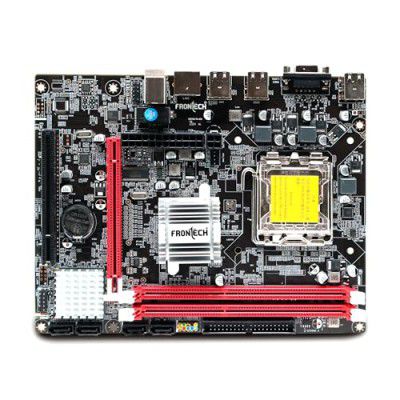 FRONTECH G41 Chipset Motherboard with 2xDDR3 RAM Slots LGA775 Supports Core 2 Quad/Core 2 Extreme/Duo/Pentium/Celeron Processors | 6+2 USB Ports, 4xSATA Slots, IDE Port, 1xPCIEX16, 1xPCI, 1xVGA