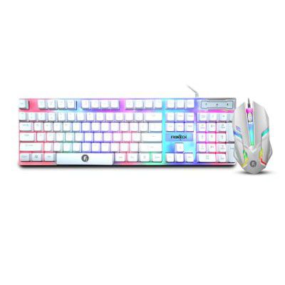 FRONTECH KB-0040PW Wired Gaming Keyboard and Mouse Combo for PC & Laptop 