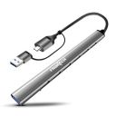 FRONTECH NC-0043 7-in-1 USB-C Hub Adapter | USB 3.0 & 2.0 Ports, SD/TF Card Reader...