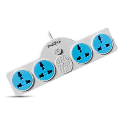 FRONTECH Power Connector | 4 Universal Sockets | 250V-10A | 1.5 Meter Cable