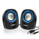FRONTECH Premium 2.0 Channel USB Powered Speakers - 1.5W x 2 Output, AUX Input, Foam Edge, 1-Year Warranty (SPK-0003-Blue)...