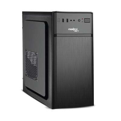 FRONTECH RIFT Silver Series Cabinet  (FT-4372, Black)