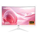 FRONTECH Ultima Series 24 Inch Curved LED Monitor (MON-0080, White)...