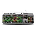 FRONTECH Wired Gaming Keyboard with 104 Keys | Rainbow Backlight Effect | Membrane Keys with 1.5M Braided Cable (KB-0049, Grey & Black)...