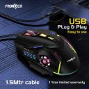 FRONTECH Wired Gaming Mouse, 6 Key RGB Backlit Effect| 7 LED Lighting (MS-0050, Black)...