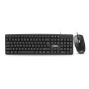 FRONTECH Wired Keyboard and Mouse Combo | Membrane Keys with Retractable Stands | (KB-0012, Black)...