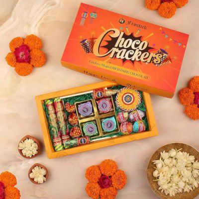 Frostick Gift Hamper Box Cracker Chocolate Diwali Gift Combo Firework - 500gm
