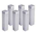 Frosty Plastic Food Grade Fridge Square Water Bottle Gift Set(6 pieces, 1L,Grey) | 950 milliliter...