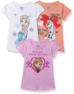 Frozen By Kidsville Girls Regular fit T-Shirt