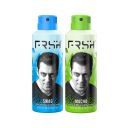 Frsh by Salman Khan Perfumed Deodorant Body Spray for Men, Pack of 2, 200ml each (Swag & Macho)...