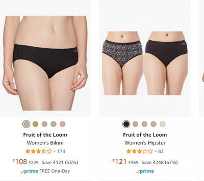 Fruit of the Loom Women's Hipster & Bikini Upto 60% Off